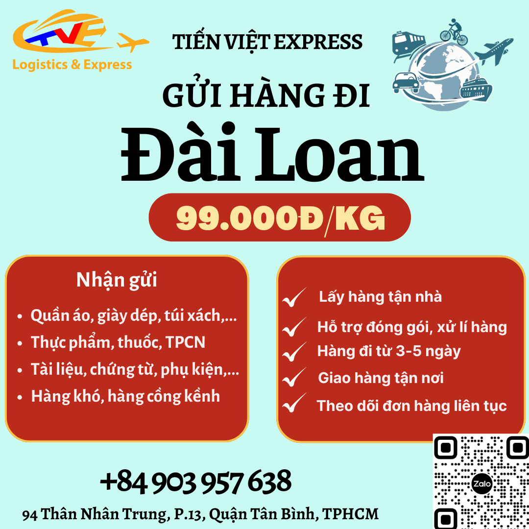 Gửi hàng đi Đài Loan - Tiến Việt Express